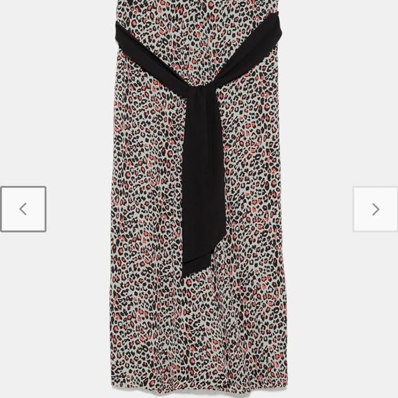 Zara animal print skirt with tie multicolored size small - Picture 5 of 7